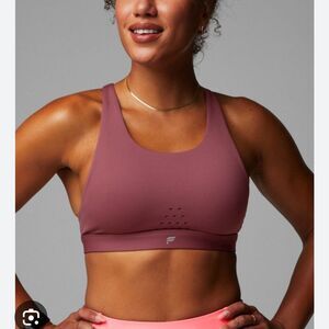 Fabletics Full Sprint High Impact Reflective Sports Bra Moonlight Mauve Small